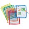 Dry Erase Pockets, 5 Assorted Bright Colors, 10" x 13-1/2", 10 Pockets